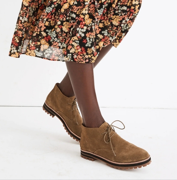 Madewell Wren Suede Boots Golden Spinach - Picture 2 of 12